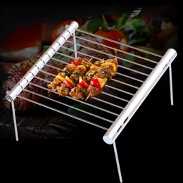 BBQ Tools Accessories Portable Stainless Steel BBQ Grill Folding BBQ Grill Mini Pocket BBQ Grill Barbecue Accessories For Home Park Use 230617