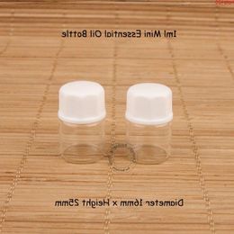 200pcs/lot Wholesale 1ml Mini Glass Essential Oil Bottle Small Dropper Vial 1/30OZ Refillable Cosmetic Packaging Test Jarhood qty Kohjd