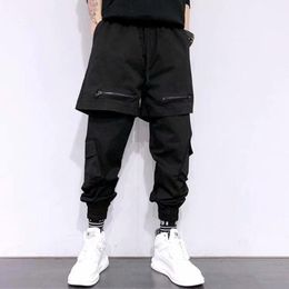 Pants Streetwear Stacked Fashion Jogging Men Pants Japanese Ninja Techwear Casual Sport Hip hop High Street Goth Punk Party Clothing