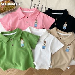 Polos Summer Style For Kids Baby Dzieci Urocze niedźwiedź koszulka polo -Polo Chłopcy 0-6 lat - Modny projekt koreański 230617