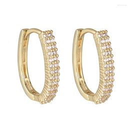 Hoop Earrings 1 Pair Wedding Crystal Rhinestone Earring Shellhard Female Fashion Colour Pierced Charm Jewellery For Women