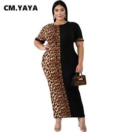 Dresses Gl 2020 New Elegant Women Fashion Leopard Print Bodycon Long Maxi Dress Sexy Club Party Dresses Vestidos Plus Size