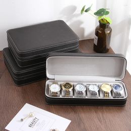 Storage Bags Portable Dust-proof Watch Box Zipper Simple Leather Bracelet Display