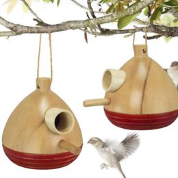 Garden Decorations Outdoor Wood Hummingbird Feeder Easy Filling For Bird Lover Family Friend Gift