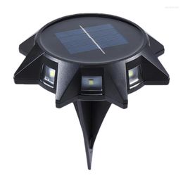 Solar Ground Lights 8 LED Octagonal Powered Waterproof Landscape For Pathway Yard Deck Patio