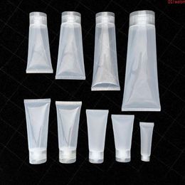 150 200ml Transparent Soft Tube Portable Squeeze Bottle Matte/Glossy Makeup Accessories Refillable Flip Lid Cream Hose 30pcs/lothigh qt Rtpq