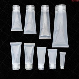 150 200ml Transparent Soft Tube Portable Squeeze Bottle Matte/Glossy Makeup Accessories Refillable Flip Lid Cream Hose 30pcs/lothigh qt Tmtm