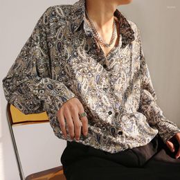 Men's Casual Shirts Summer Breathable Korean Style Mens Buttoned Leisure Clothing 2023 Vintage Floral Print For Men Spring
