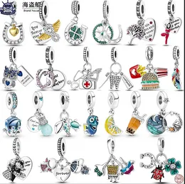 For pandora charms authentic 925 silver beads Dangle Glow-in-the-dark Lightbulb Pendant Boy Girl Bead