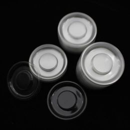 100pcs wholesale circle round clear lash trays plastic transparent blank holder tray for eyelash packaging box Case container Uhsic