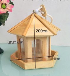 Feeding CREATIVE WOODER COPPER BIRD FEEDER FIELD GARDEN COURTYARD FEEDING BIRDS OUTDOOR BIRD EQUIPMENT HOUSE HANGING WOOD TREE STORAGE