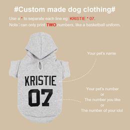 Hoodies Custom Dog Hoodies Large Dog Clothes Personalised Pet Name Clothing French Bulldog Clothes for Small Medium Large Dogs Xs6xl