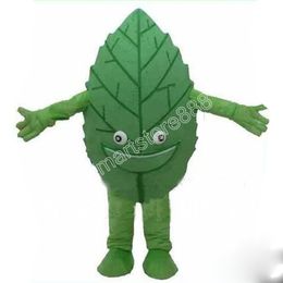 High quality Green Leaf Mascot Costume Carnival Unisex Adults Outfit Adults Size Xmas Birthday Party Outdoor Dress Up Costume Props