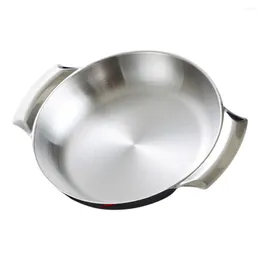 Dinnerware Sets Snack Tray Amphora Plate Stainless Steel Binaural 21X16CM Serving Handles Silver Storage Container