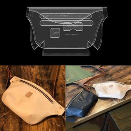 Leathercraft 1 SET Handmade Chest bag Messenger bag Acrylic Stencil TemplateLeather Crafts Leather Sewing Tools DIY 32*16*5cm