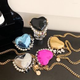 Wallets Love Pearl Shoulder Bags Designer Luxury Lipstick Bag Chain Crossbody Woman Keys Coin Purse Cute Princess Mini Handbag
