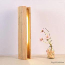 Table Lamps Simple Wooden LED Bedside For Bedroom Japanese Art Home Deco USB Designer Nightstand Bed Lamp Night Light Fixture