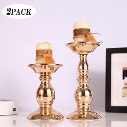 Candle Holders 2Pcs Retro Wrought Iron Dining Table Holder Living Room Wedding Party Candlestick Home Decor