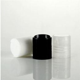 20/410 24/410 Black / White / Transparent Plastic Disc Top Cap , For Cosmetic Bottle ( 100 PC/Lot ) Sbwjh