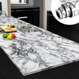 Wall Stickers 3D Marble Vinyl Waterproof Wallpaper for Bathroom Table Kitchen Ambry Countertop Self Adhesive Sticker Furniture Home Decor 230617