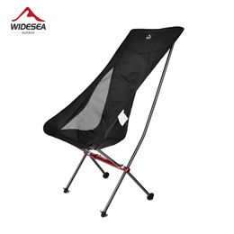 Camp Furniture Widesea Camping Fishing Folding Chair Tourist Beach Chaise Longue for Relaxing Foldable Leisure Travel Picnic 230617