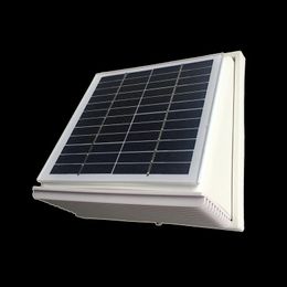 Fans 68cfm Plastic Solar Wall Fan 2.5w Ventilator Extractor Airduct Diameter 120mm for Shed Greenhouse