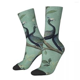 Men's Socks Funny Crazy Sock For Men A Teal Of Two Birds Chinoiserie Hip Hop Harajuku China Style Quality Printed Boys Crew Casual Gift