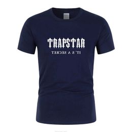 Tasarımcı Moda Giyim Tees Tsihrts Gömlek 2023 Mopaya Marka Trapstar Mektup Baskılı Tshirt Yaz Erkek Saf Pamuklu Kısa Kollu Sokak Kıyafet Rock Kalça H