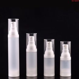 15ml 20ml 50ml Empty Cosmetic Airless Bottle Luxury Frosted Plastic Treatment Pump Vacuum Lotion Makeup Container Case 10pcs/lotgoods Qhxbo