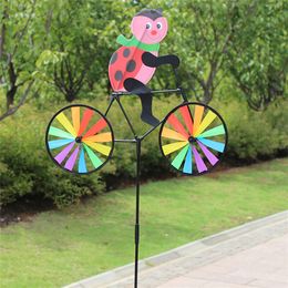 Garden Decorations 3D Large Animal Bee Windmill Wind Spinner Whirligig Yard Garden Decor DIY Handmade Craft Outdoor Gifts Children's Toy 230617