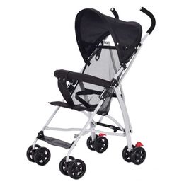 Simple Children's Super Lightweight Foldable Stroller, Baby stroller Umbrella Cart, Shock Absorber Mesh Pushchair pram with carry cot