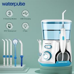 Other Oral Hygiene Waterpluse Water Flosser Teeth Cleaner Dental Oral Irrigator Home Use 800ML Irrigation Household Tooth Pick Water Pick Jet 230617