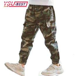 Trousers Spring Autumn Boys Pants Kids Clothing Camouflage Cotton Full Length Children Military 230617