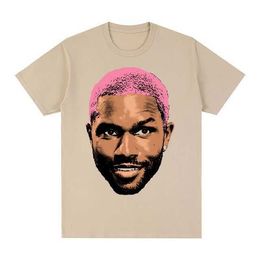 Frank Hiphop Loose Print T-shirt Blonde Hiphop Pop Singer R B