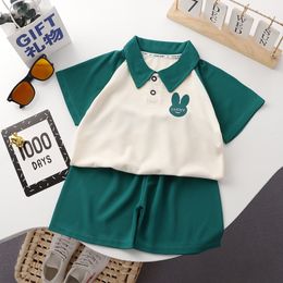 Clothing Sets Children Clothing Sets Polo Shirtsshorts School Suits for Kids Boys Girls Tracksuits Summer Toddler Outfits Baby Clothes 230617