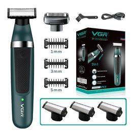 Electric Shavers 2in1 One Blade Professional Electric Shaver For Men Wet Dry Use Beard Trimmer Rechargeable Electric Razor For Men Body Shaving 230617