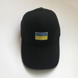 Ball Caps Fashion Spring Summer Ukraine Flag Baseball Cap Black Embroidery Snapback Hat