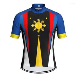 Racing Jackets Philippines Pilipinas Bike Jersey Short Sleeve Top Road MTB Summer Cycling Clothes Bicycle Quick Dry Shirt Sport Wear