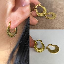 Dangle Earrings Africa For Women Gold Colour Round Indonesia Nigeria Congo Arab Middle East Ethiopian Fashion Jewellery Girl GIFT