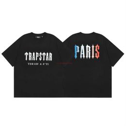 Designer Fashion Clothing Tees Tsihrts Shirts Trapstar Paris Printed Short Sleeve Summer Mens Loose Round Neck Tshirt High Street Fashion Letter Casual Rock Hip hop