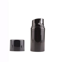 12pcs 30ml 50ml 80ml 100ml 120ml 150ml Empty Airless Lotion Cream Pump Bottle Black Skin Care Travel Containers Srhka