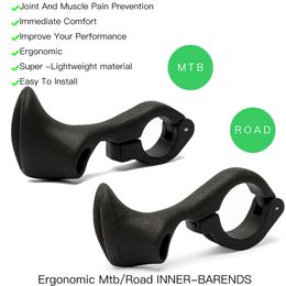 Bike Handlebars Components Ergonomic Design Mtb Bicycle Inner Bar ends Road Gravel Mountain Handlebar Ends Cycle Parts 230617