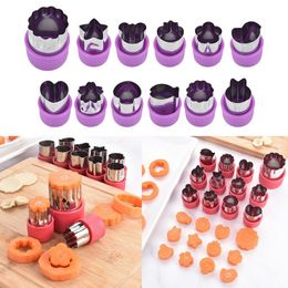 Fruit Vegetable Tools 12 pcs set Stainless Steel Cookie Cutters Sandes Fruit Cutter Shapes Vegetable Fondant Cake Mould Kitchen Accessories 230617