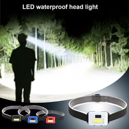 Headlamps Head Torch 3 Modes Mini Rainproof Headlights Batteryoperated Hiking Accessories Multicoloured LED Headlamp 3W Red 230617
