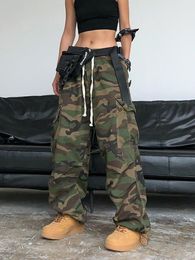 Pants Camouflage Cargo Pants High Waisted Mom Jeans for Women Denim Clothes Y2k Vintage Streetwear 2022 Fall Fashion Green Harajuku