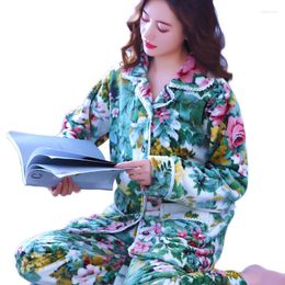 Women's Sleepwear Trending Products Home Clothes Fo Women Pyjamas Printing Lady Set Autumn Coral Fleece 2 Piece 289