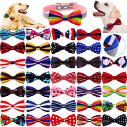 Accessories 60/120PCS Dog Bow Tie Blue Dog Accessories for Small Dogs Ties Pets Free Shipping Dog Accessories Luxury Fashion Puppy Supplies