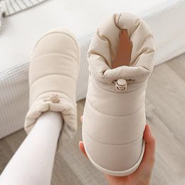 Botlar 2023 Moda Yüksek Top Pamuk Terlik Kış Evi Plus Kadife Kalın Solmuş Kısır Anti-Sıcak Dış Aşınma Ayakkabıları