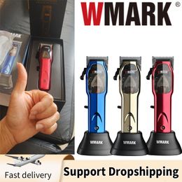 Hair Trimmer WMARK Professional Hair Clipper High Speed 9000RPM Hair Trimmer With Charge Stand Hair Cutting Machine Barber Men's NG-9002 230617