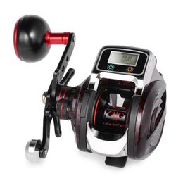 Baitcasting Reels All metal 141BB left/right fishing reel with LED digital display electronic fishing line counter reel 6.3 1 cast reel 230617